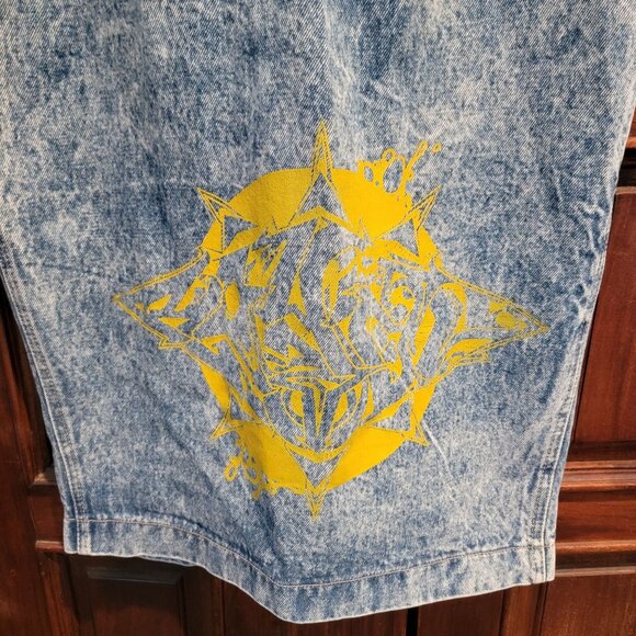 Vintage Zena USA Denim Slit Skirt Womens Blue Denim Maxi 90s Acid Wash Sz M - Picture 5 of 6